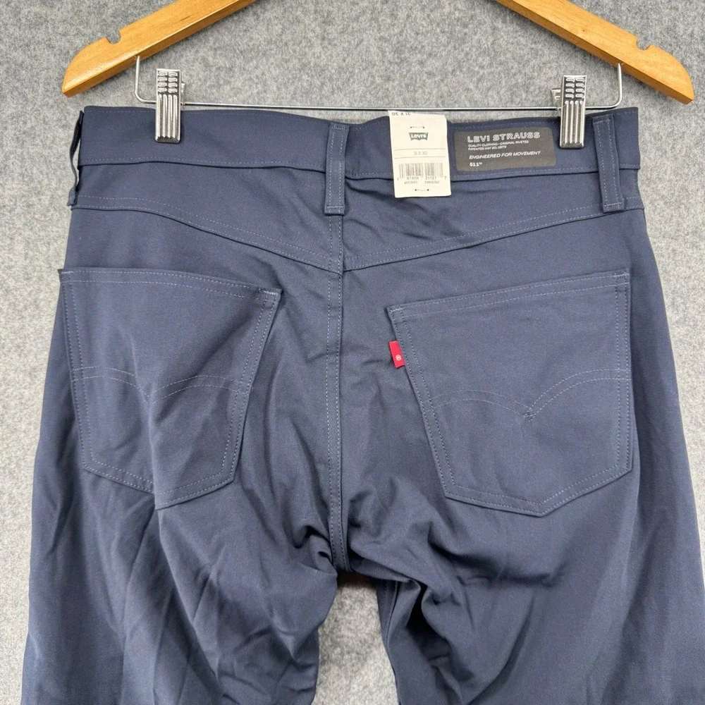 Levi's 511 Slim Tech Pants Mens 31x28 Navy Blue A92130011 Engineered Movement